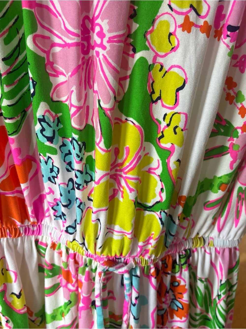Lilly Pulitzer Strapless Floral Maxi Dress in Pink, Green and Yellow - Picture 5 of 6